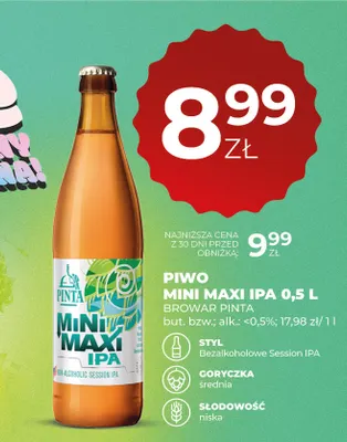 Piwo bezalkoholowe Mini Maxi IPA Pinta promocja w Duży Ben