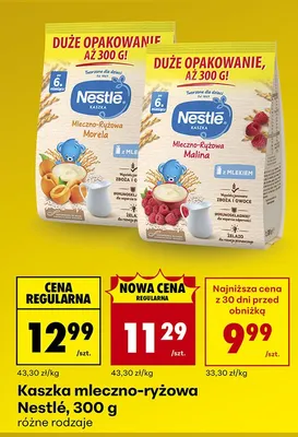 Kaszka mleczno-ryżowa Malina promocja w Biedronka