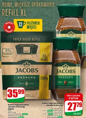 Kawa rozpuszczalna Jacobs Krönung zapas promocja w Dino