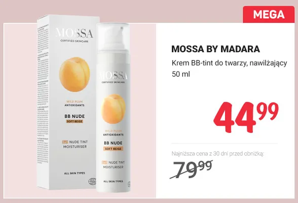 Krem BB-tint do twarzy nawilżający MOSSA BY MADARA promocja w Rossmann