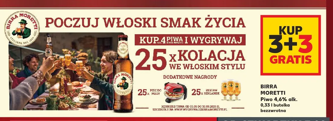 Piwo Birra Moretti 4,6% promocja w Kaufland