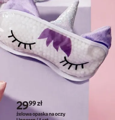 Żelowa opaska na oczy Unicorn promocja w Empik