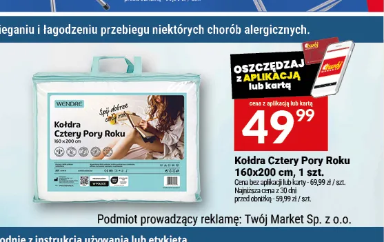 Kołdra Cztery Pory Roku Wendre promocja w Twój Market