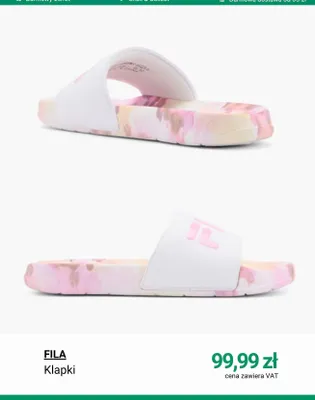 Klapki FILA promocja w Deichmann