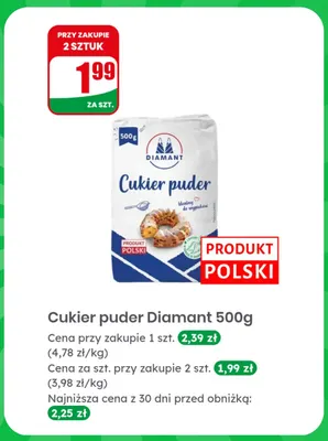 Cukier puder Diamant promocja w Dino