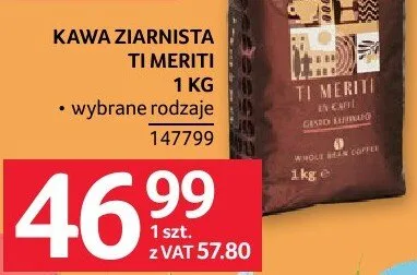 Kawa ziarnista Ti Meriiti promocja w Selgros