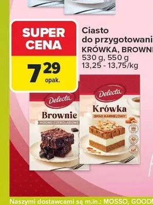 Ciasto do przygotowania Delecta Brownie promocja w Carrefour Market