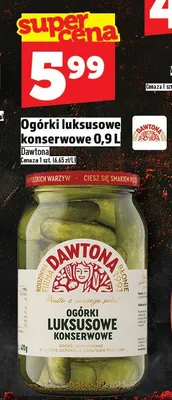 Ogórki luksusowe konserwowe Dawtona promocja w TOPAZ