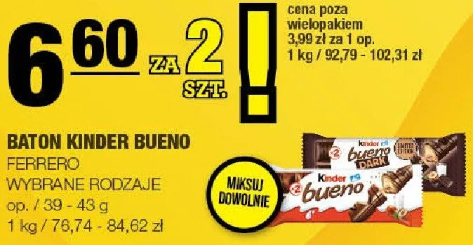 Baton kinder bueno wybrane rodzaje promocja w SPAR