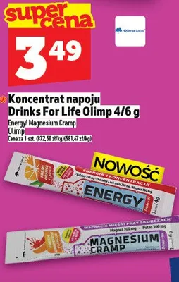 Koncentrat napoju Drinks For Life Olimp 4/6g promocja w TOPAZ