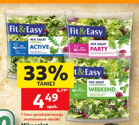 Miks sałat Weekend Fit & Easy promocja w Auchan