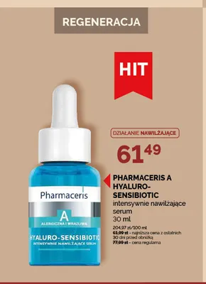 Serum intensywnie nawilżające Pharmaceris A Hyaluro-Sensibiotic promocja w Ziko Dermo