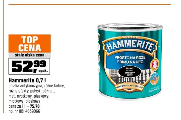 Emalia antykorozyjna Hammerite promocja w OBI