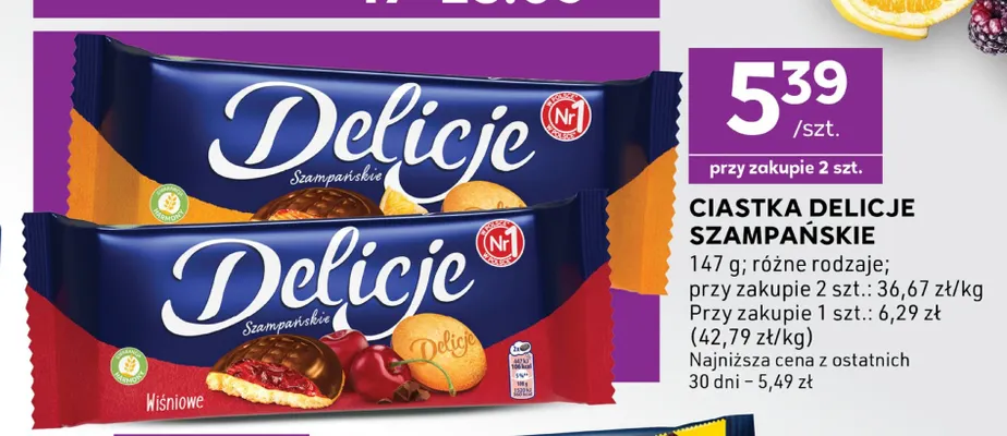 Ciastka Delicje Szampańskie promocja w Stokrotka