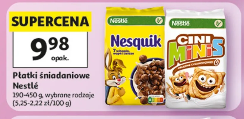Płatki śniadaniowe Nestlé Cini Minis 190-450g promocja w Auchan