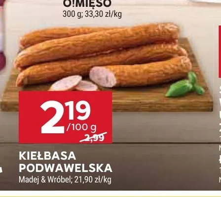 Kiełbasa podwawelska Madej & Wróbel promocja w Stokrotka