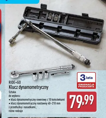 Klucz dynamometryczny rowerowy z 10 końcówkami RIDE+GO promocja w Aldi