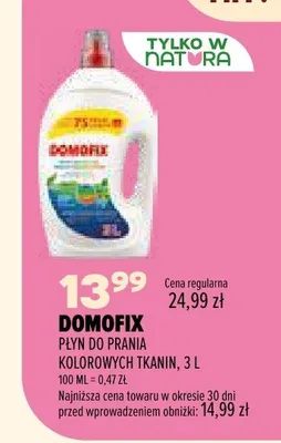 Płyn do prania tkanin kolorowych Domofix promocja w Drogerie Natura