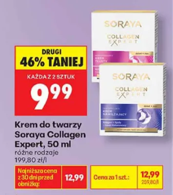 Krem do twarzy Soraya Collagen Expert Nawilżający promocja w Biedronka