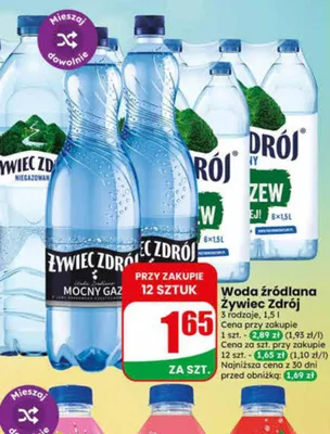 Woda źródlana Żywiec Zdrój mocny gaz promocja w Dino