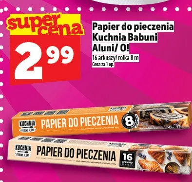 Papier do pieczenia Aluni/Oj promocja w TOPAZ