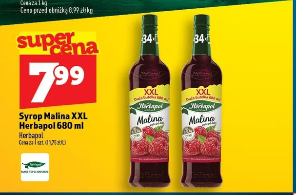 Syrop Malina XXL Herbapol promocja w TOPAZ