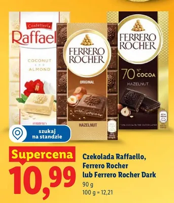 Czekolada Raffaello, Ferrero Rocher lub Ferrero Rocher Dark promocja w Lidl