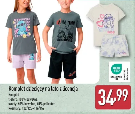 Komplet dziecięcy na lato z licencją promocja w Aldi