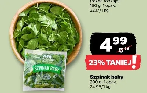 Szpinak baby promocja w Netto