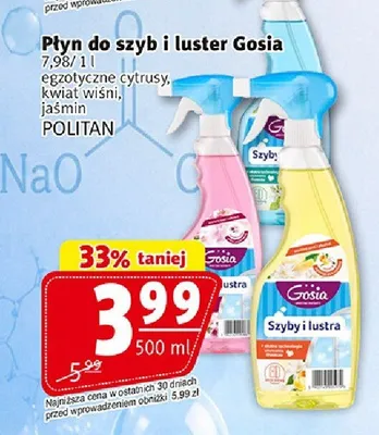 Płyn do szyb i luster Gosia kwiat wiśni promocja w Prim Market