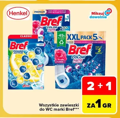 Zawieszki do WC Bref promocja w Carrefour