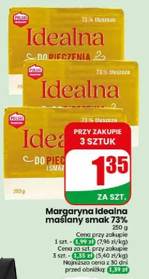 Margaryna Idealna maślany smak 73% promocja w Dino