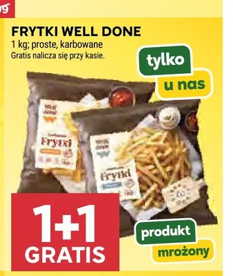 Frytki karbowane Well Done promocja w Stokrotka