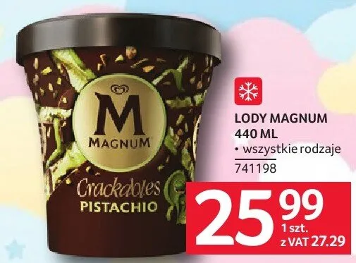 Lody Magnum Cracklebites Pistachio wszystkie rodzaje promocja w Selgros