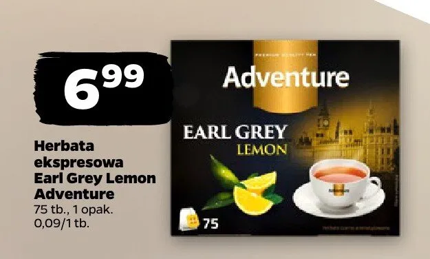 Herbata ekspresowa Earl Grey Lemon Adventure promocja w Netto
