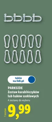 Zestaw karabińczyków lub haków szeklowych promocja w Lidl