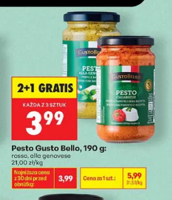 Pesto rosso Gusto Bello promocja w Biedronka