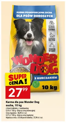Karma dla psa Wonder Dog sucha z wołowiną promocja w Twój Market