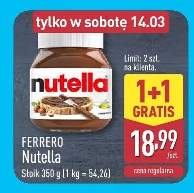 Nutella promocja w Aldi