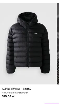 Kurtka zimowa New Balance - czarny promocja w Lounge by Zalando