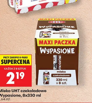 Mleko UHT czekoladowe Wypasione 8-pak 330 ml promocja w Biedronka