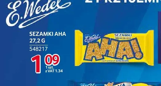 Sezamki AHA E.Wedel promocja w Selgros