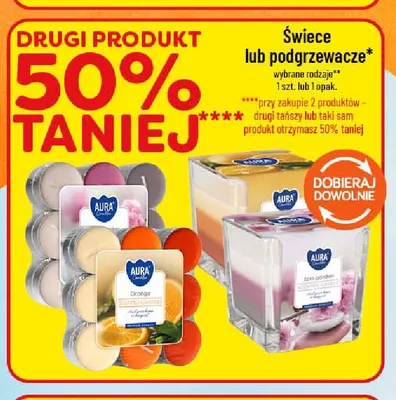 Świece Aura promocja w POLOmarket