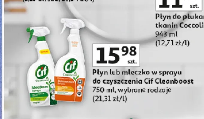 Płyn do czyszczenia Cif Cleanboost promocja w Auchan
