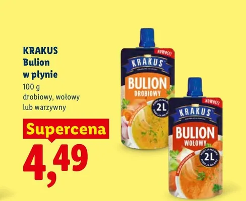 Bulion w płynie drobiowy Krakus promocja w Lidl