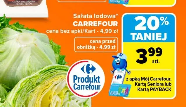 Sałata lodowa Carrefour promocja w Carrefour