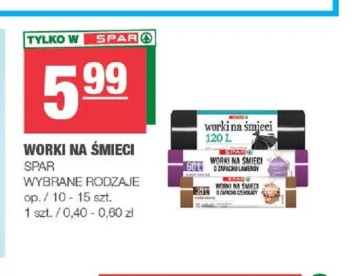 Worki na śmieci Spar promocja w SPAR
