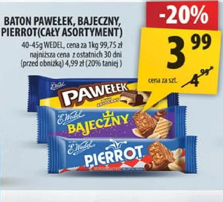 Baton Pawełek, bajeczny, pierrot promocja w Arhelan