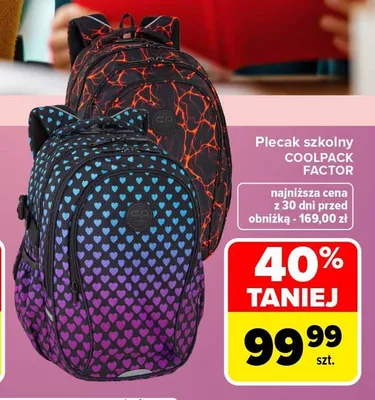 Plecak szkolny Coolpack Factor promocja w Carrefour Market