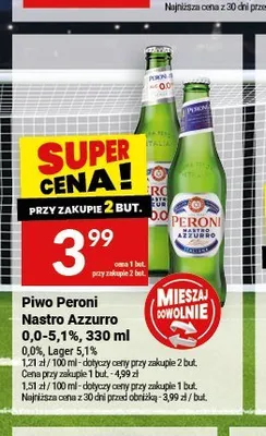 Piwo Peroni Nastro Azzurro Lager 5,1% promocja w Twój Market